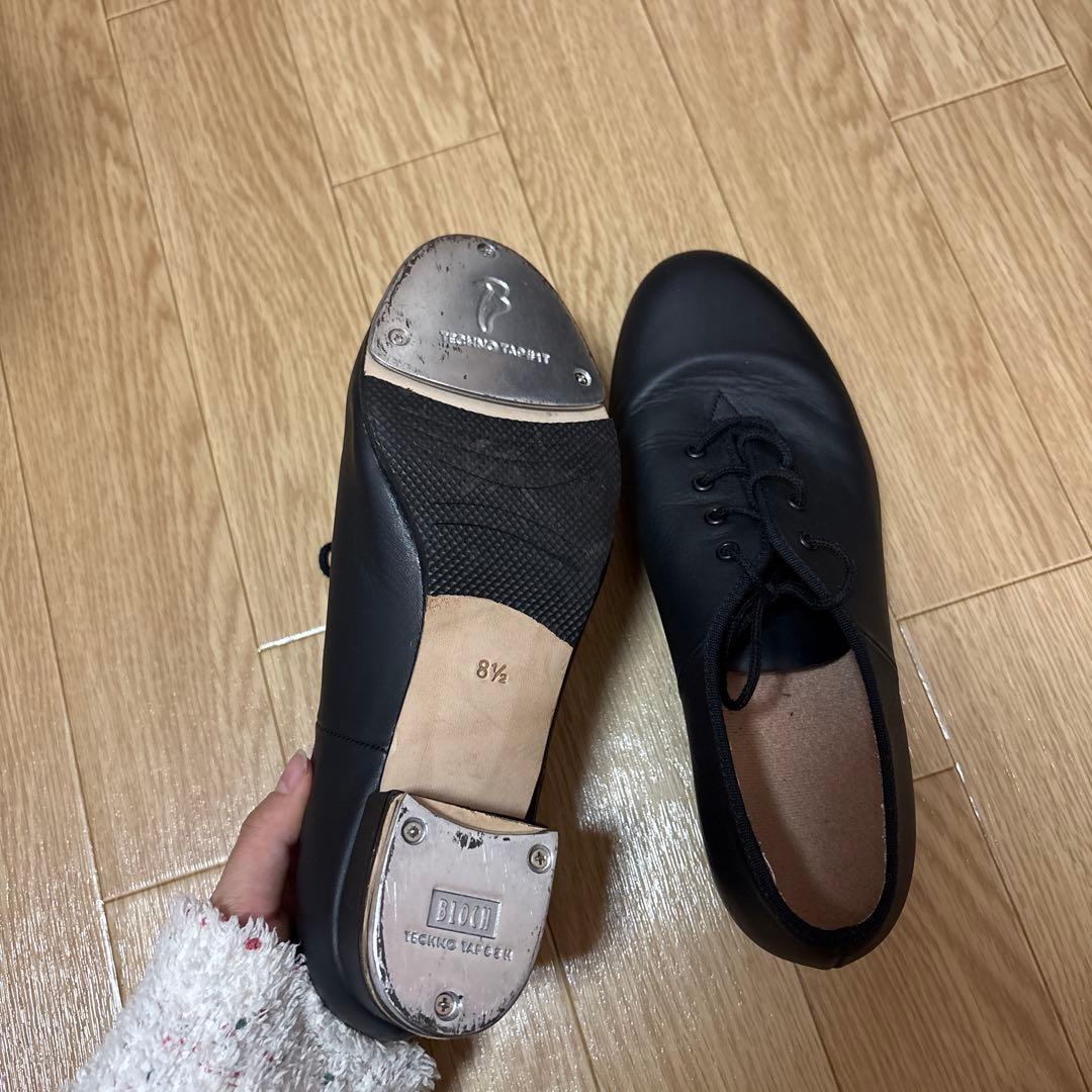 タップシューズ 黒 8½ メタルタップ付き