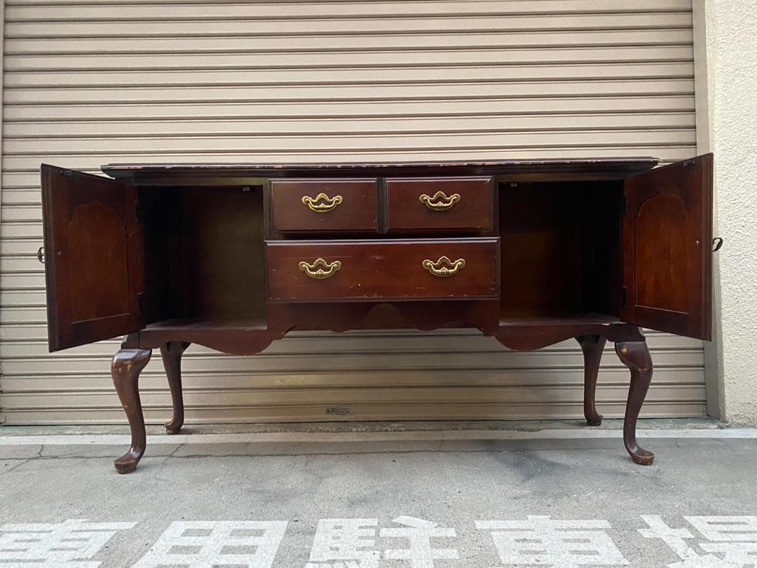 A271◆U.Sヴィンテージ「Thomasville」猫脚 サイドボード