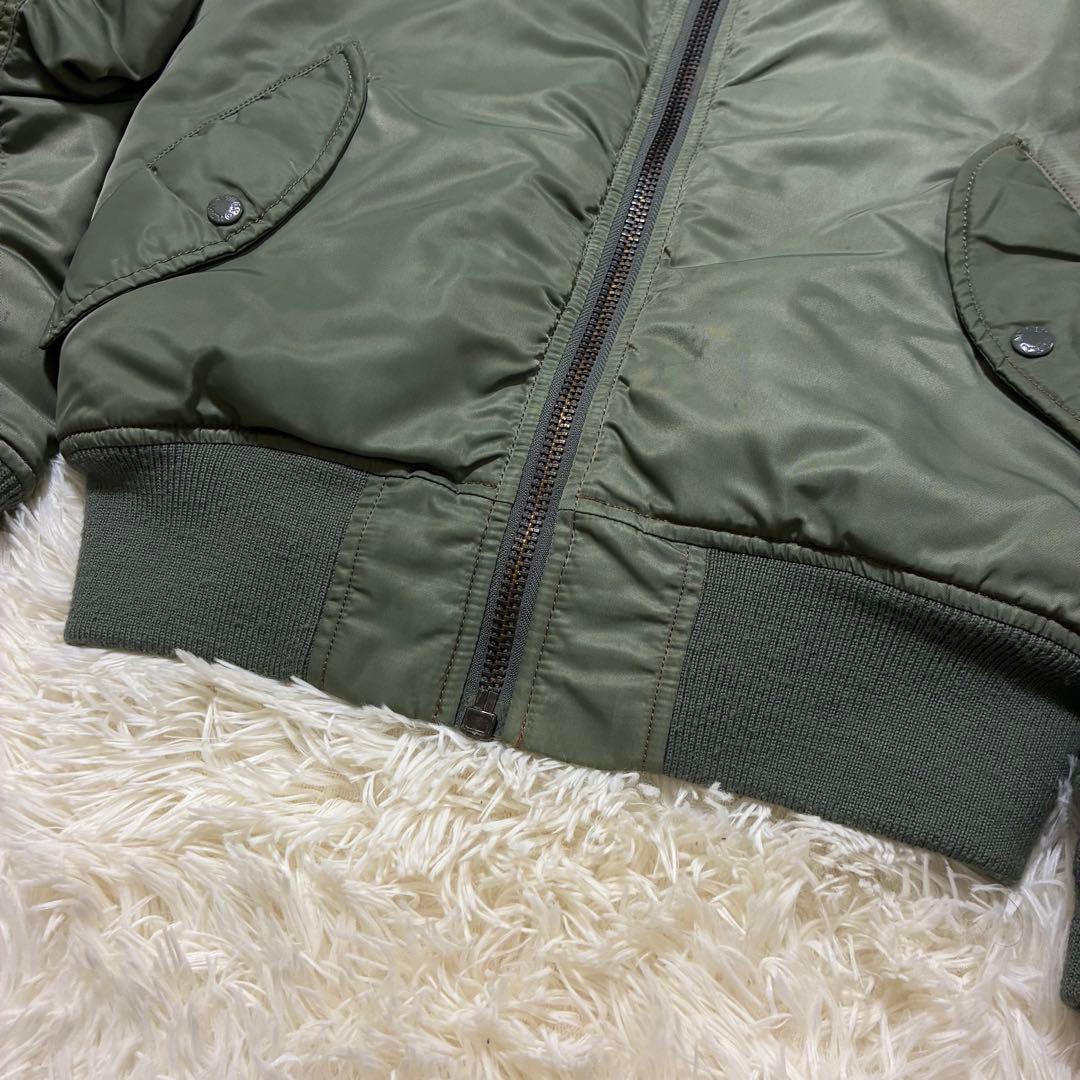 AVIREX フライトジャケット アーチロゴ コマーシャルロゴ M カーキ