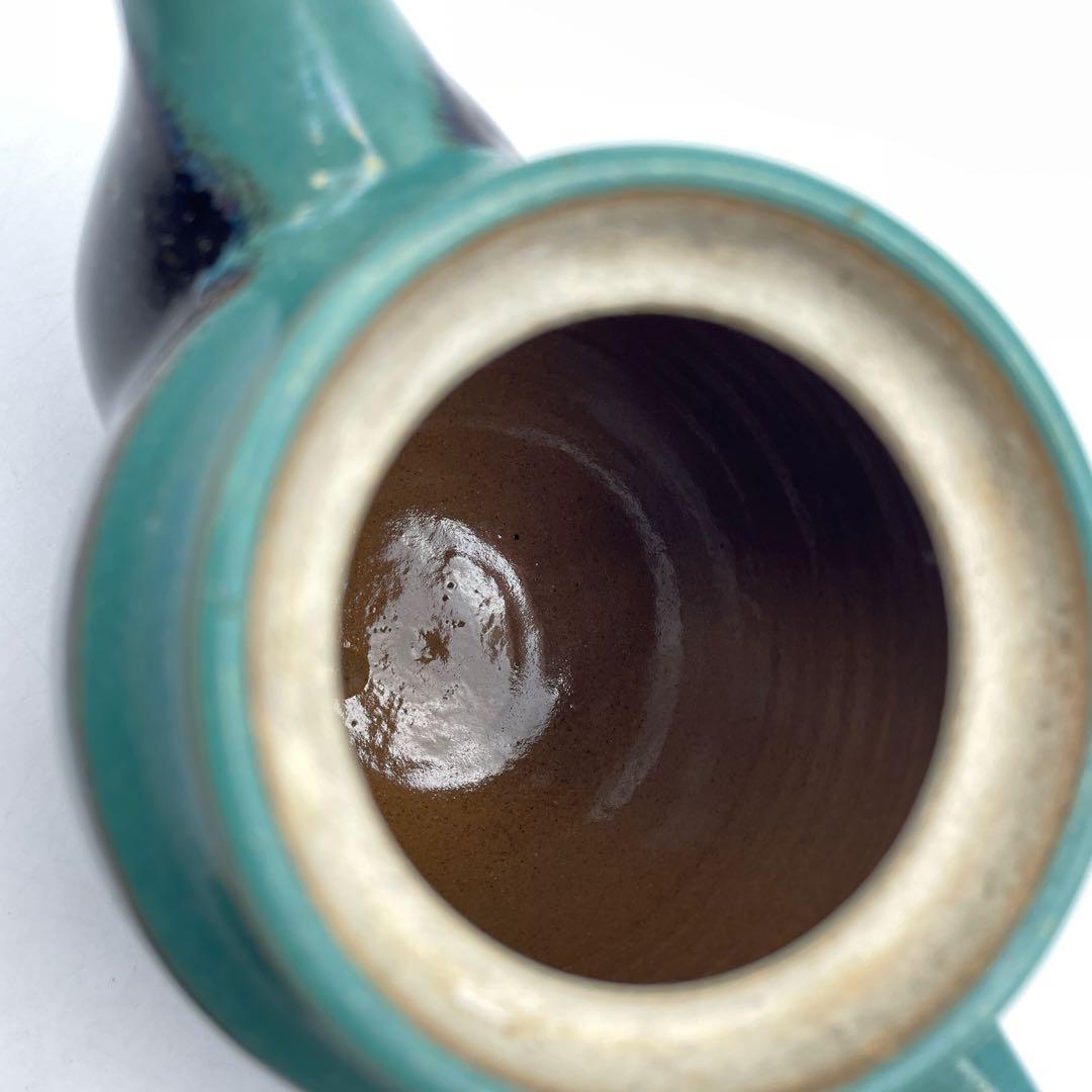 鳥取民藝　牛ノ戸焼中井窯先代　染め分け急須　陶器