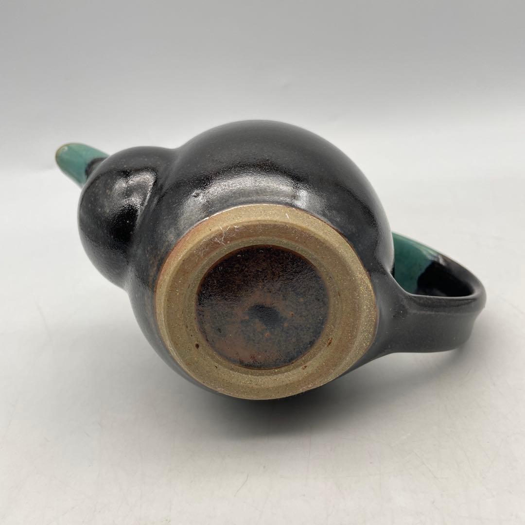 鳥取民藝　牛ノ戸焼中井窯先代　染め分け急須　陶器