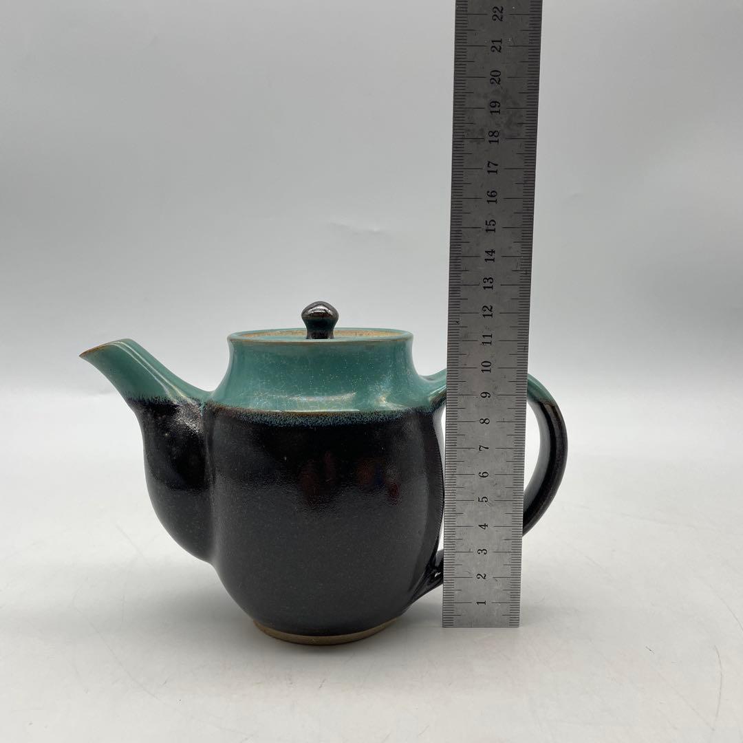 鳥取民藝　牛ノ戸焼中井窯先代　染め分け急須　陶器