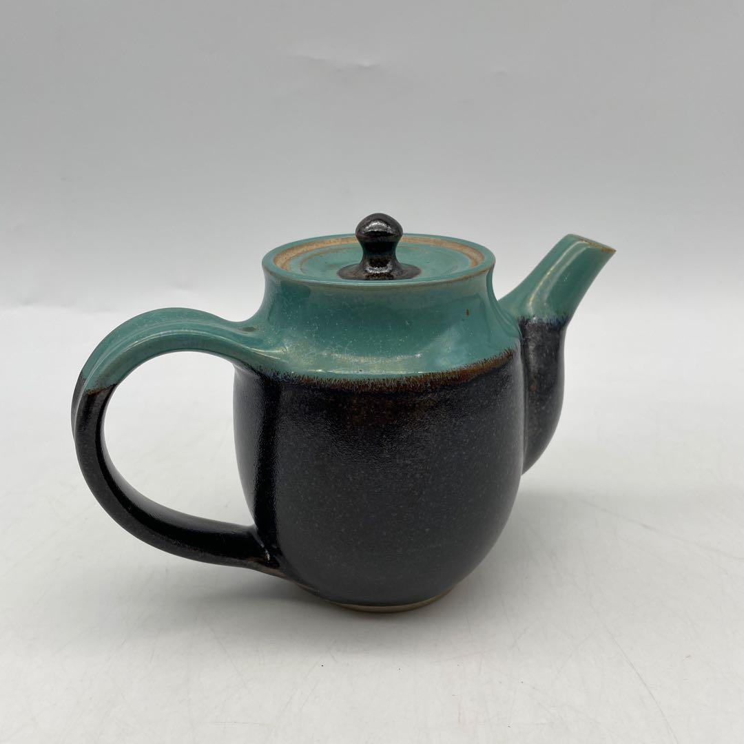 鳥取民藝　牛ノ戸焼中井窯先代　染め分け急須　陶器