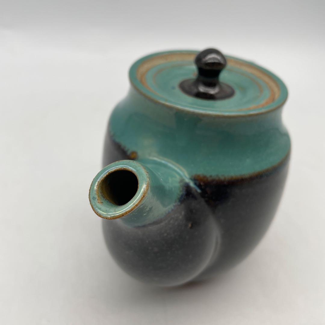 鳥取民藝　牛ノ戸焼中井窯先代　染め分け急須　陶器