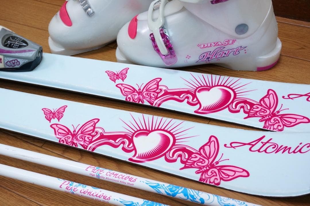 メンテ済 120cm 靴21cm ATOMIC 子供用スキーセット