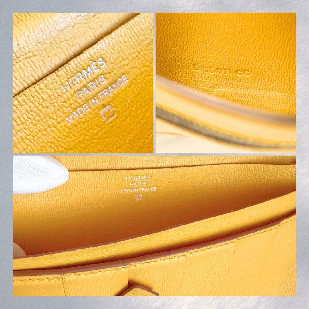 Hashimoto様♡美品♡エルメス べアンスフレ長財布 イエロー アリゲーター