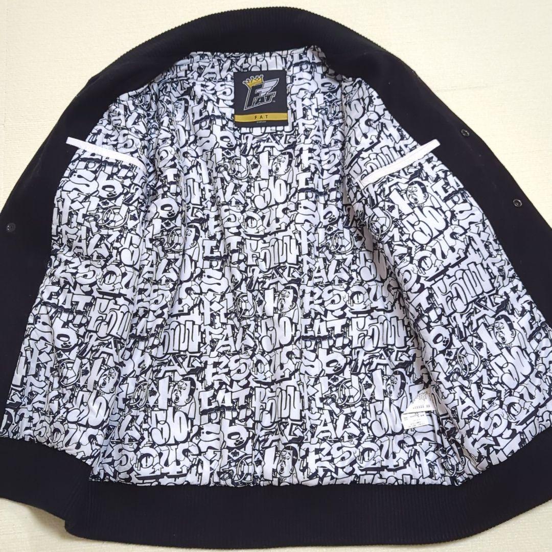 FAT ESOW Sb トリプルコラボ スタジャン 袖レザー切替 メルトンウール