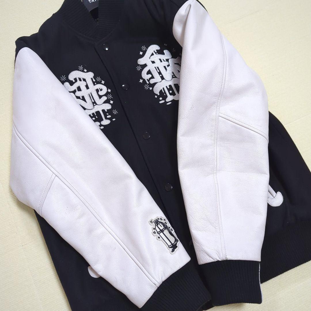 FAT ESOW Sb トリプルコラボ スタジャン 袖レザー切替 メルトンウール