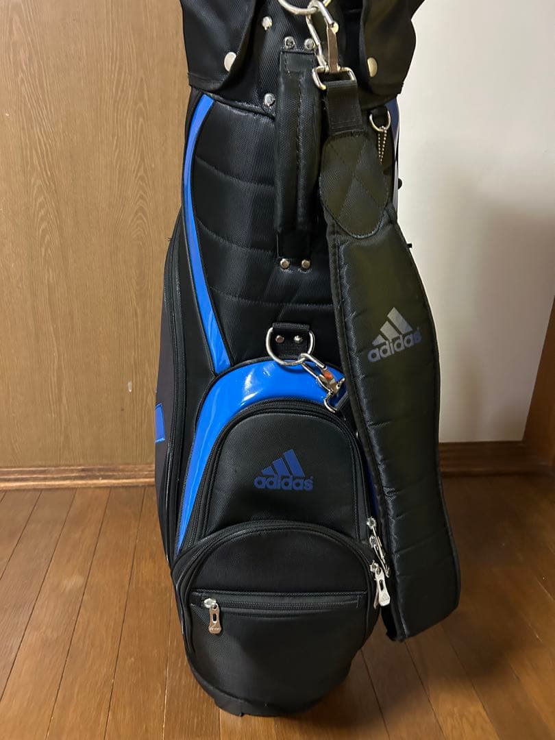 adidas ゴルフキャディバッグ 黒/青サイズ9.5