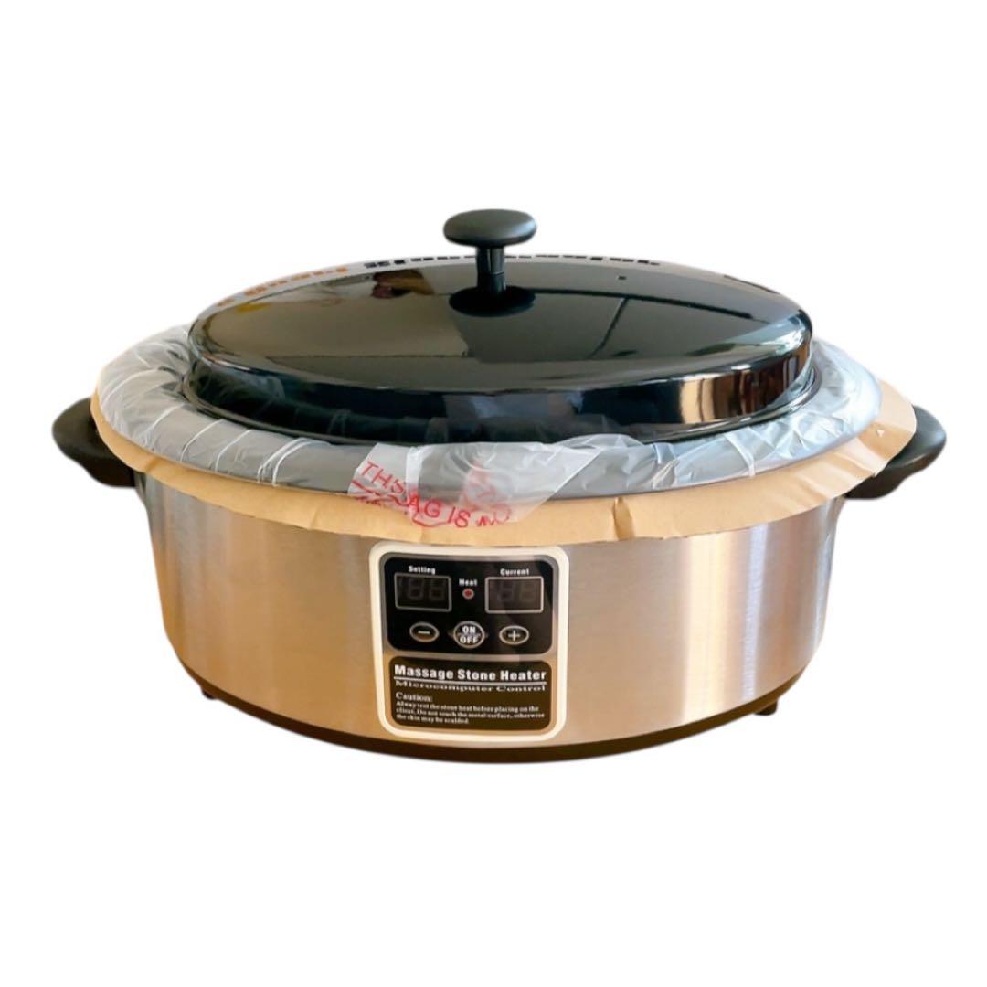【新品・未使用】ホットストーンヒーター ストーンウォーマー 6L ストーン付き