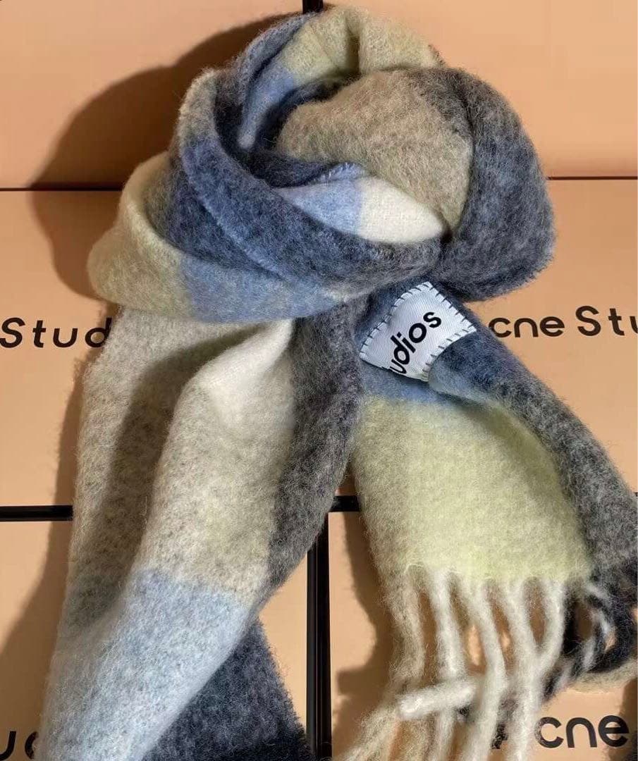 Acne Studios モヘアチェックスカーフ　マフラー