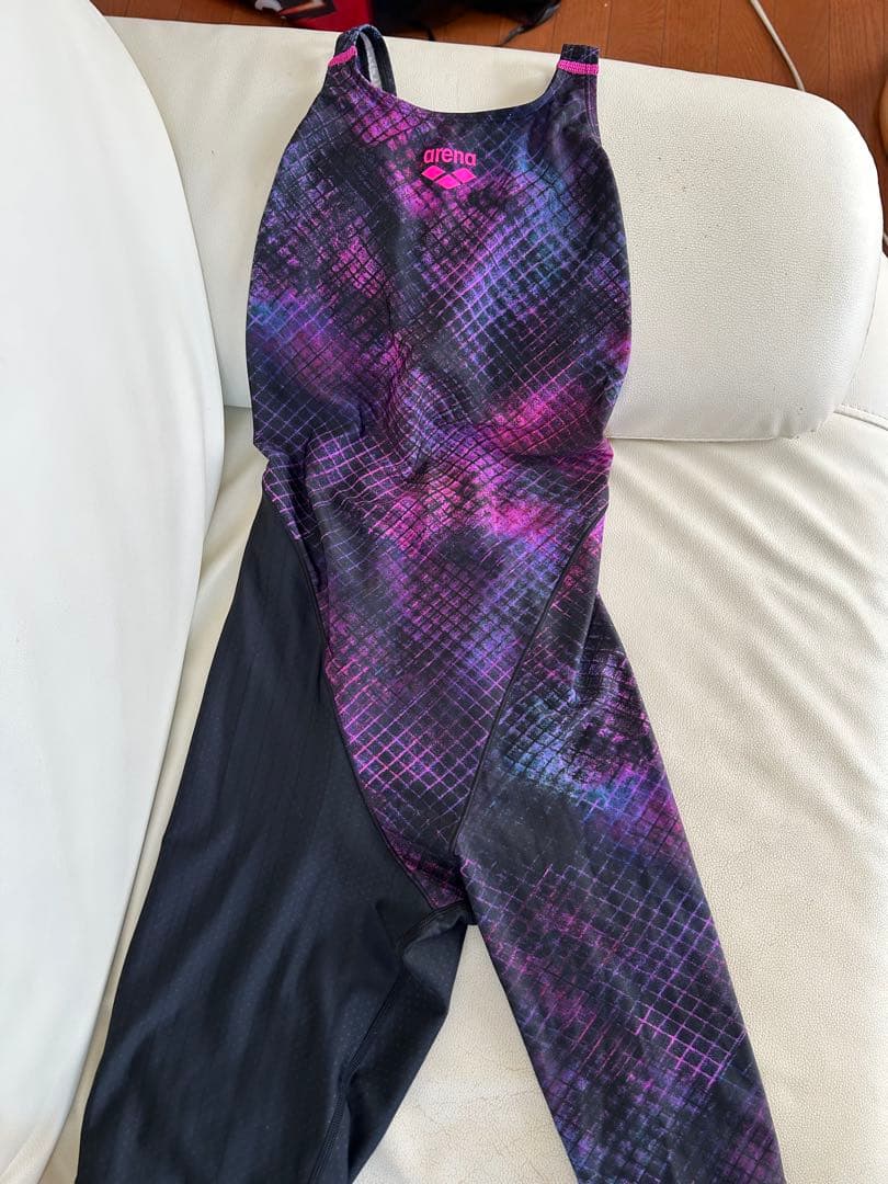 FINA承認　 arena スポーツ用水着 XOサイズ紫・黒 美品