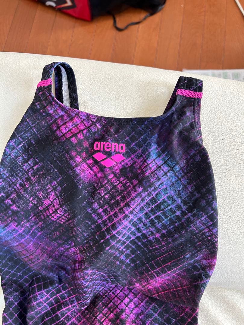 FINA承認　 arena スポーツ用水着 XOサイズ紫・黒 美品
