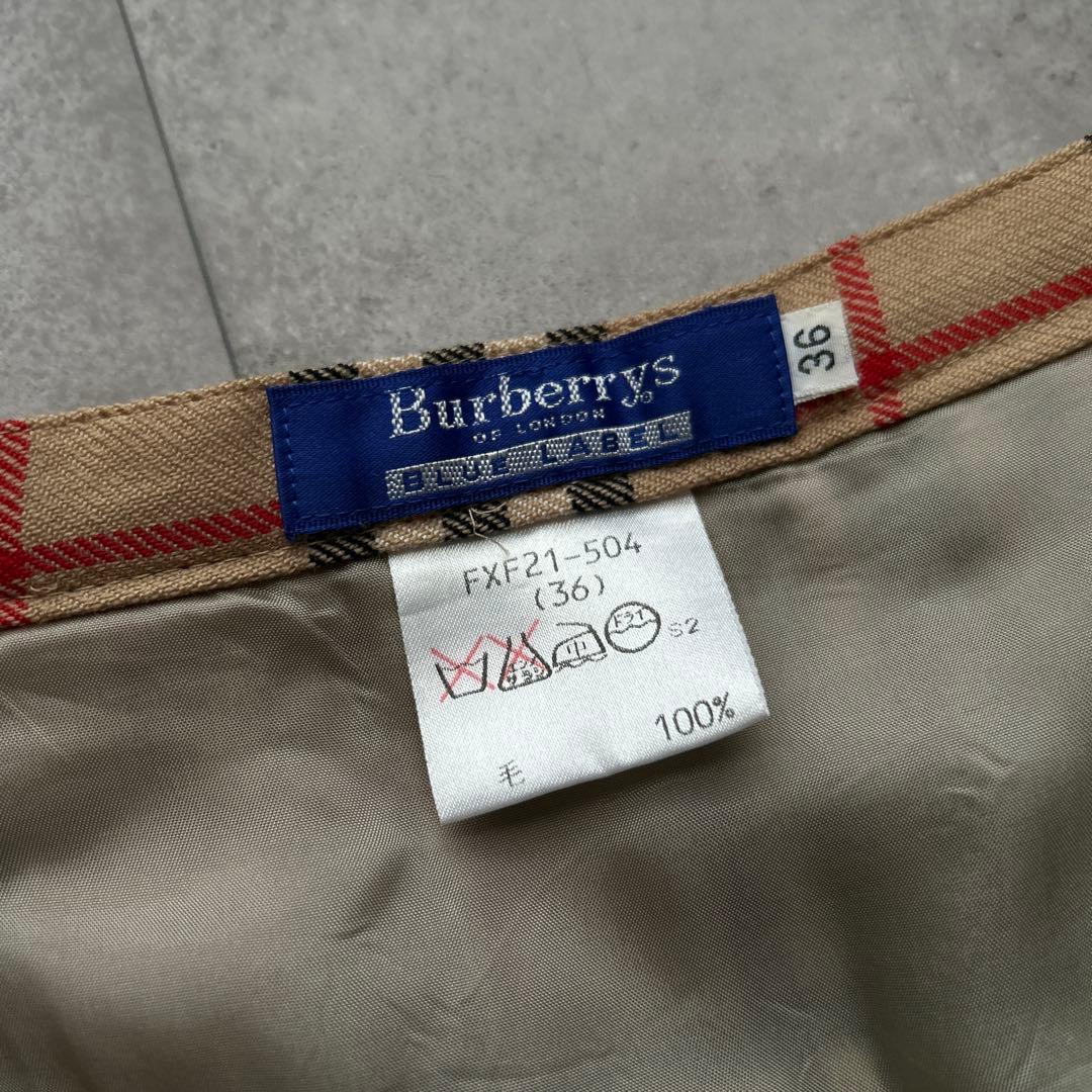 BURBERRY ノバチェック　プリーツ　スカート　ウール　Y2K