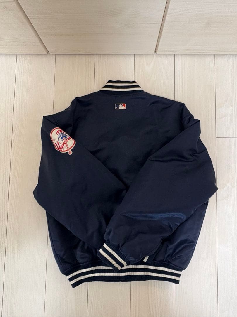 90s スターター ヤンキース スタジャン 右肩パッチ グレー M