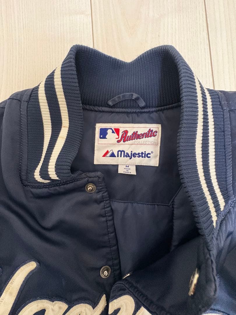 90s スターター ヤンキース スタジャン 右肩パッチ グレー M