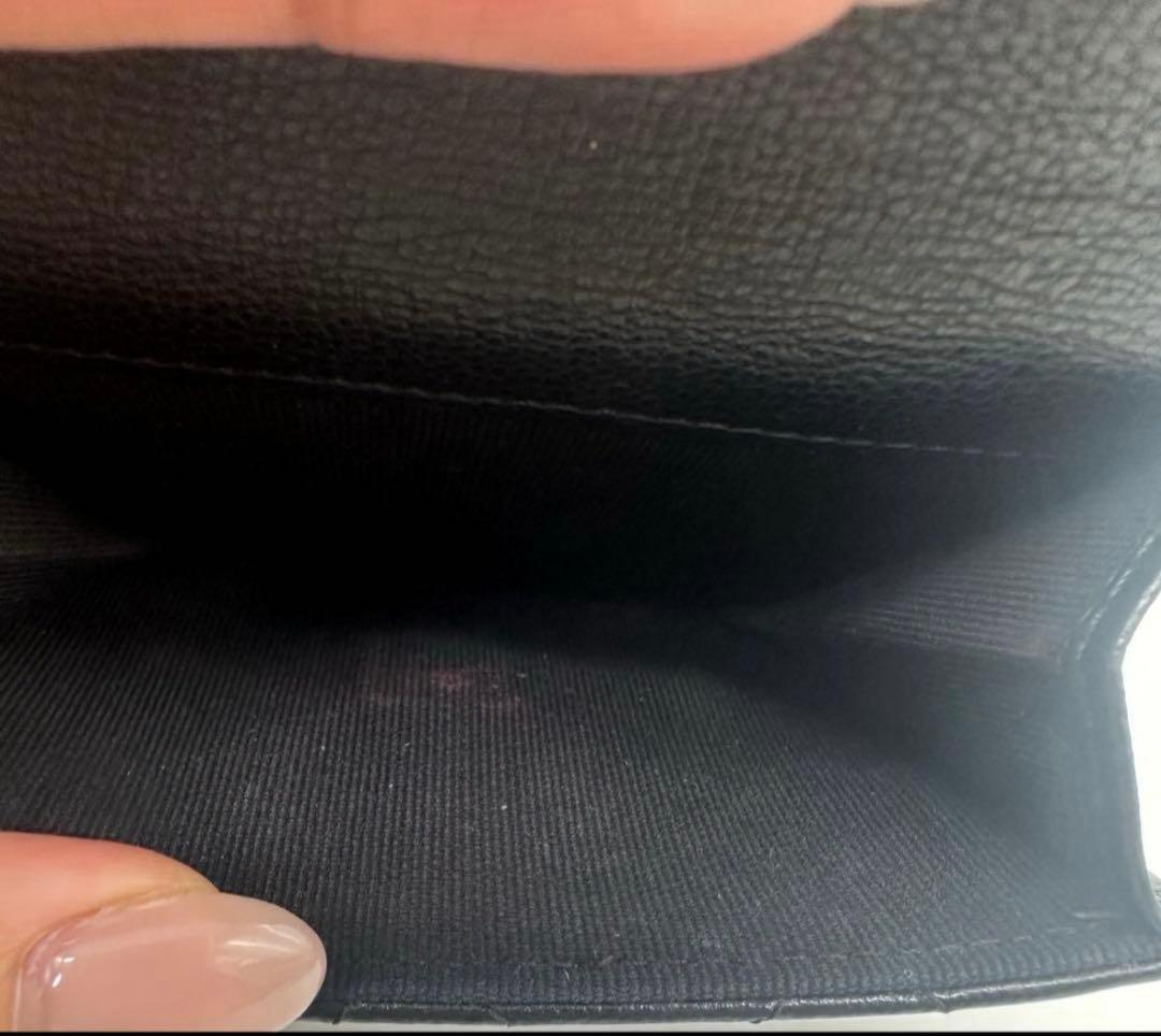 シャネル マトラッセ コンパクトウォレット 折り財布 ブラック ココ