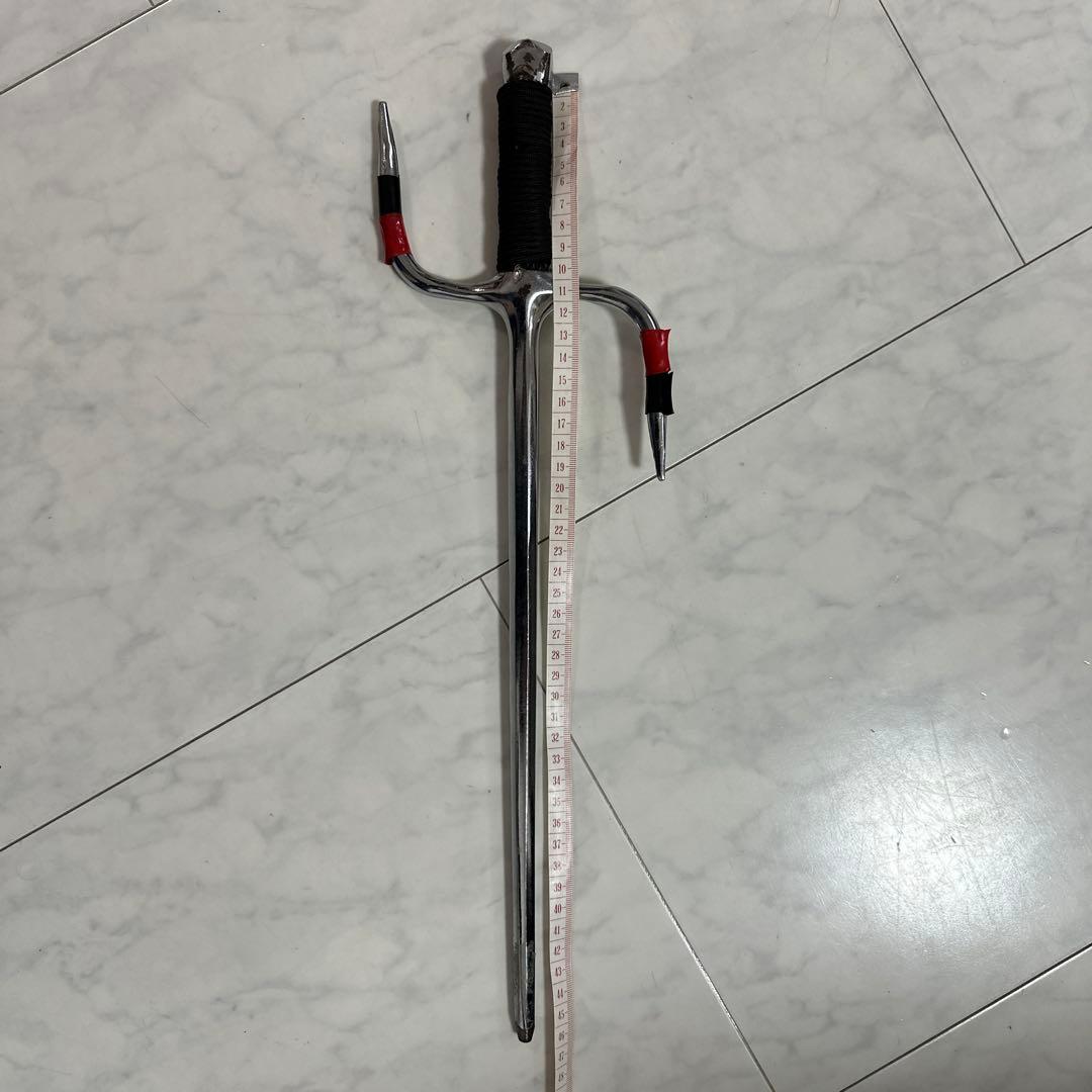 クロム卍釵 シルバー 黒 赤