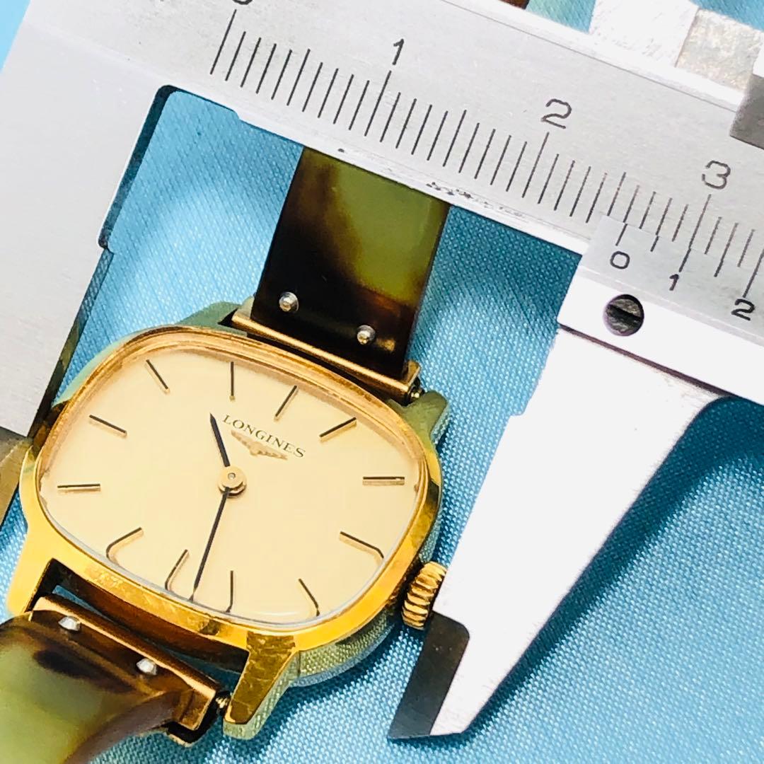 ロンジン 鼈甲ベルト 手巻き レディース腕時計 稼働品