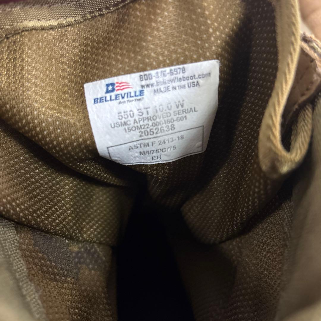 米軍　実物　BELLEVILLE ミリタリーブーツ US 10W 28cm ㊸
