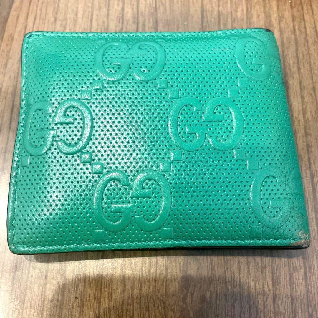 GUCCI グリーン 二つ折り財布