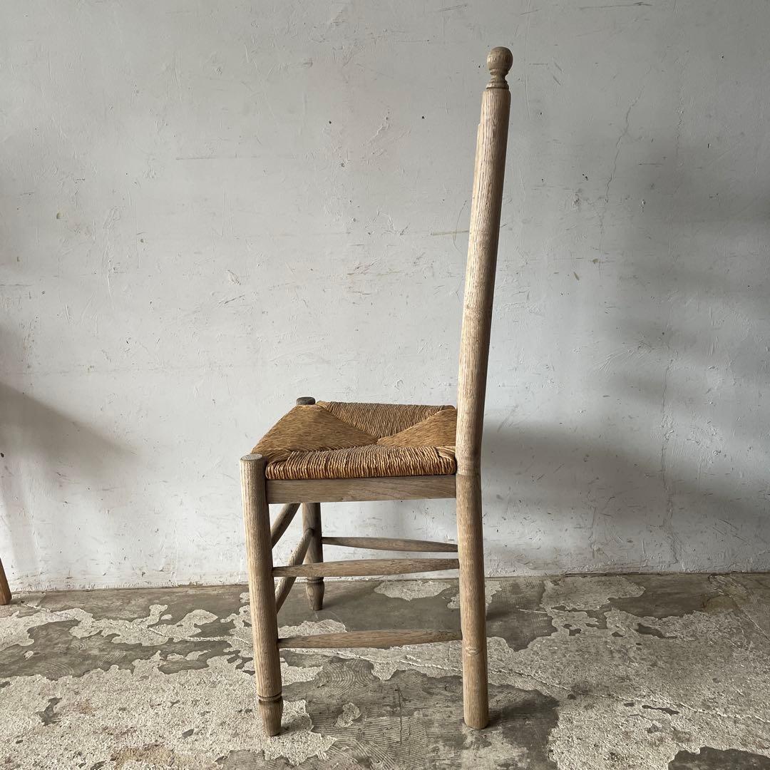 SUMMER SALE 7/4〜7/31 ダイニング藁チェア　剥離　no3