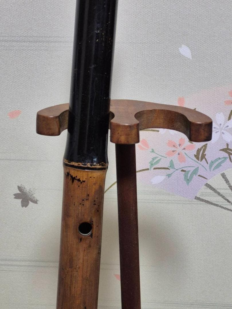 尺八　全長55.5cm 地無　延べ管　一尺九寸　銘無