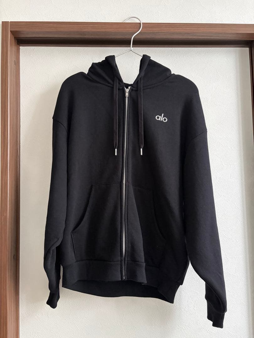 alo yoga アコレード フルジップ パーカー ブラック　XSサイズ