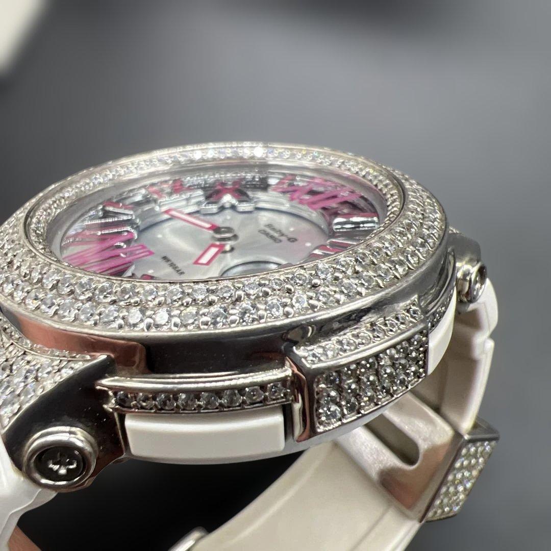 希少カスタム Baby-G BGA-160 ネオンダイアル ラインストーン装飾