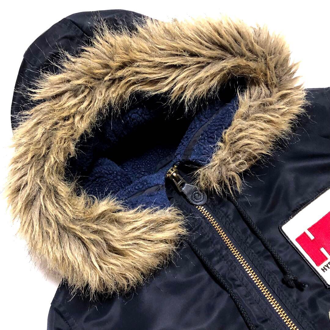 ヒステリックグラマー 初期ヒスY2Kミリタリーフライトジャケット 黒 ワッペン