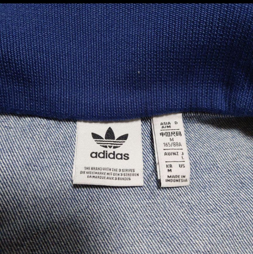 adidas 　アディカラー デニム トラックトップ 　Ｌ