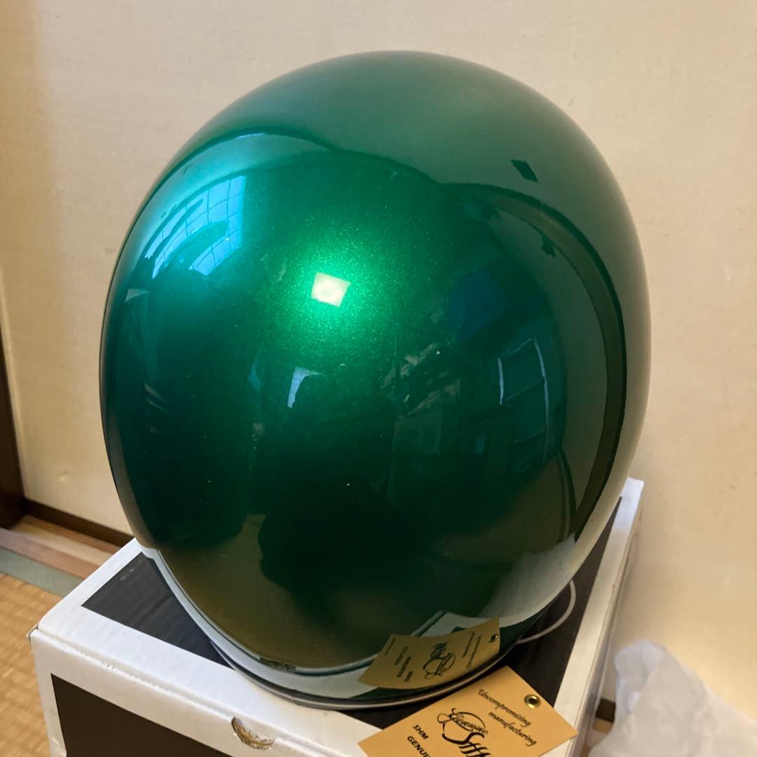 SHM スモールジェットヘルメット グリーンメタリック LOT501 Lサイズ