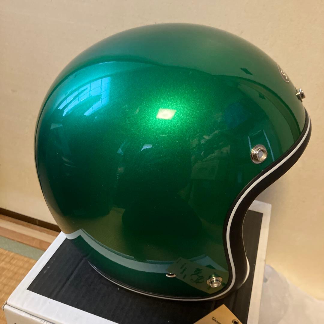 SHM スモールジェットヘルメット グリーンメタリック LOT501 Lサイズ
