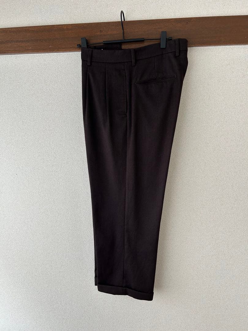 【BERWICH（ベルウィッチ）】LUCANO2Pウールブラウンワイドスラックス