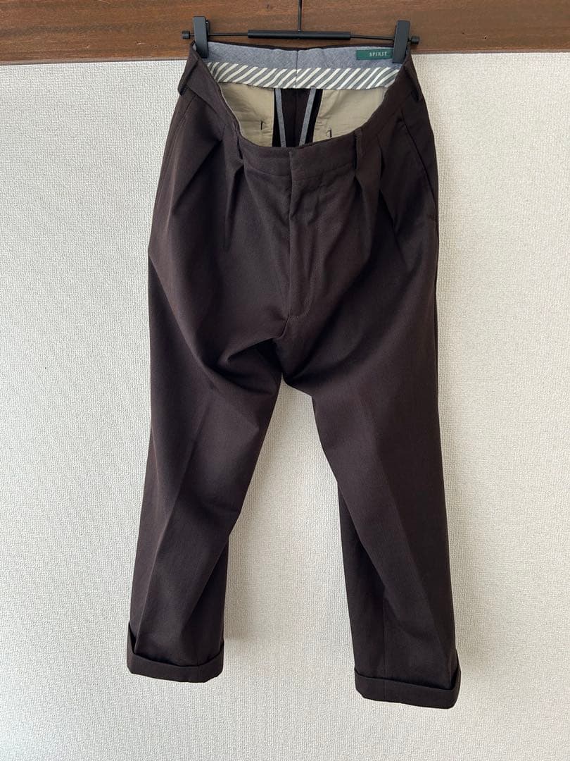 【BERWICH（ベルウィッチ）】LUCANO2Pウールブラウンワイドスラックス