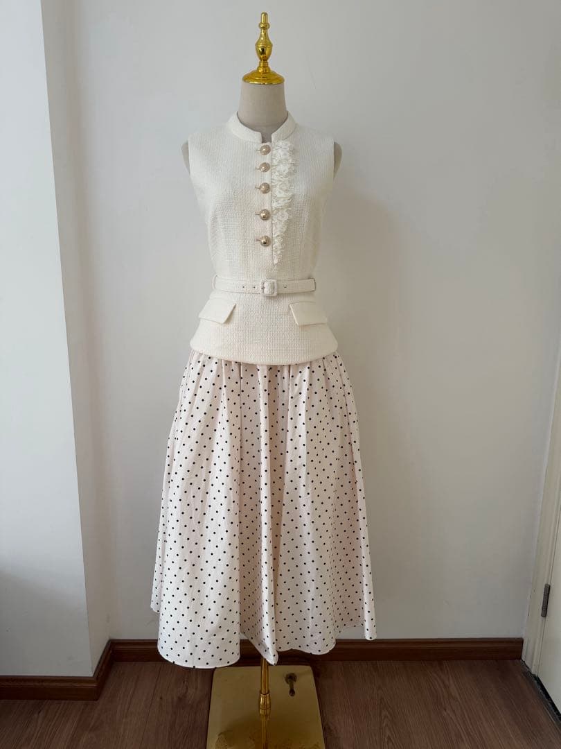 ✳️人気新作 新品SelfPortrait 白ロングワンピース