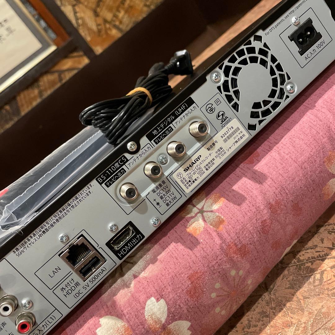 SHARP BD-W1700 12倍録 1TB 新品リモ等付フル装備 完動品！