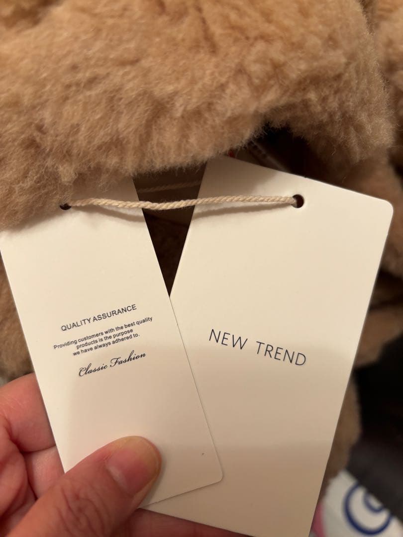 テディベアコート　ベアポンチョ　ミルクティベージュ　Sサイズ