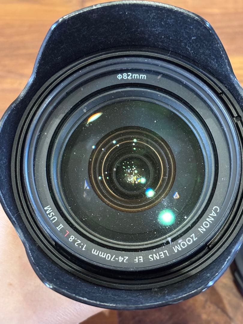 【ジャンク品】Canon zoom EF24-70mm レンズフード付き