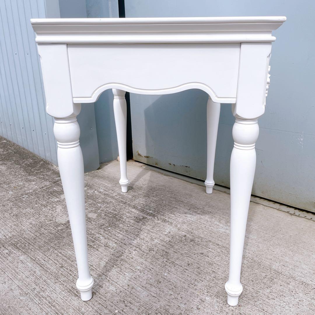 【訳あり未使用】姫系 イギリスアンティーク調デスク ドレッサー 彫刻家具