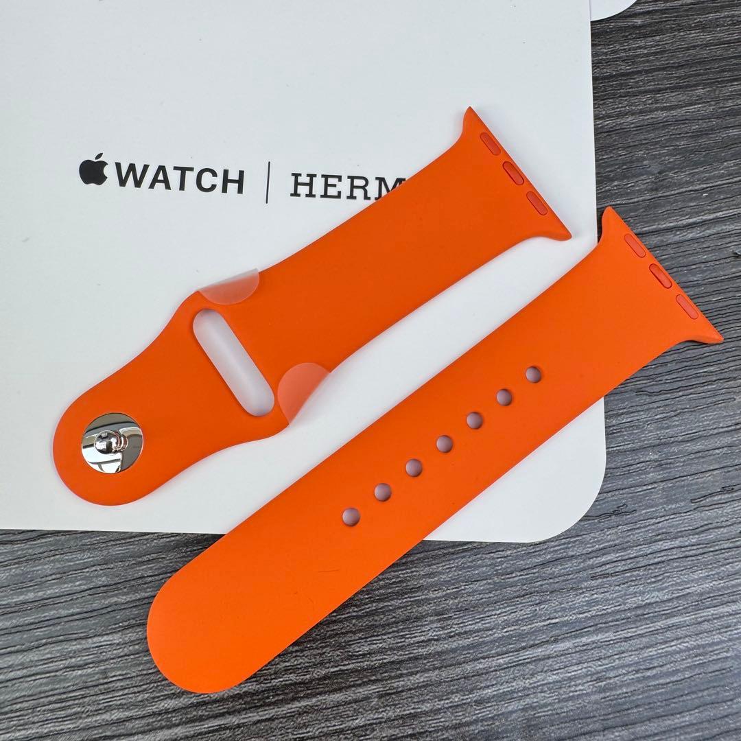 2833 未使用　Apple Watch エルメス　オレンジ　ラバー　スポーツ