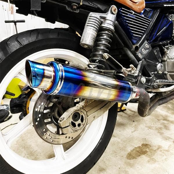 [S605] スリップオン マフラー サイレンサー 60.5 チタン焼き風