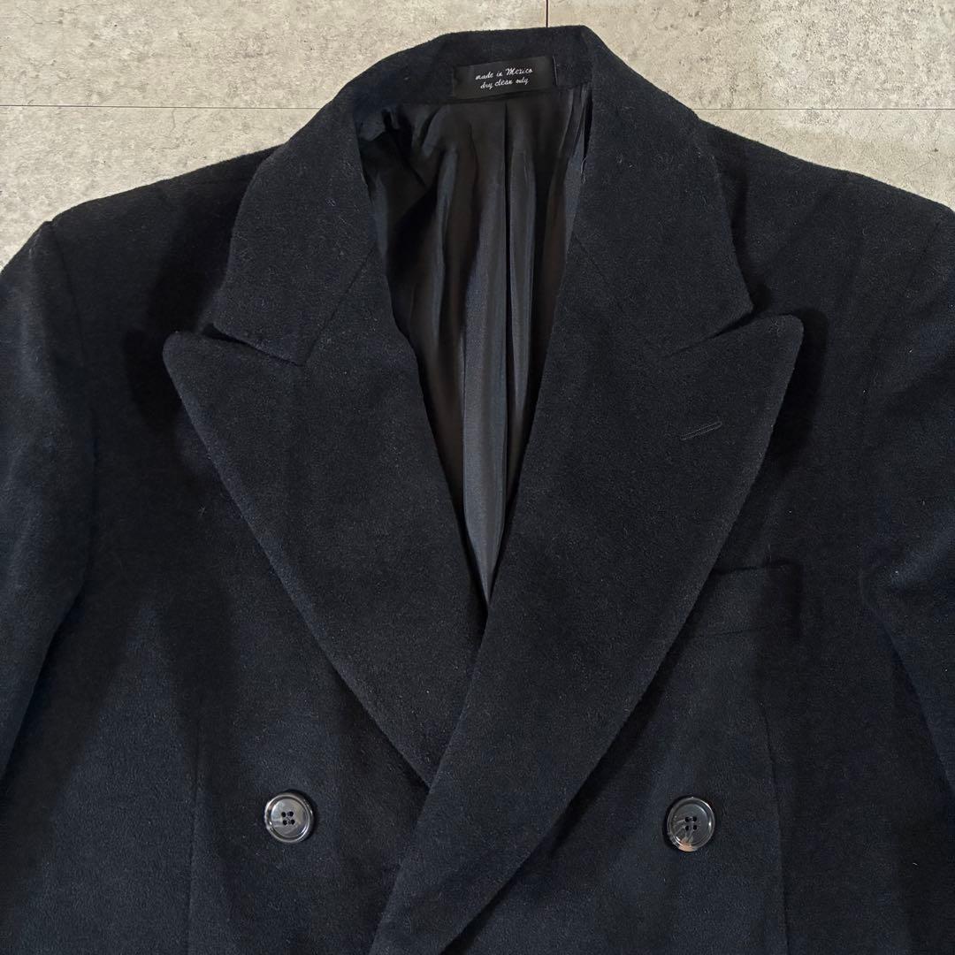 90s CHAPS Ralph laurenウールカシミアチェスターコート黒