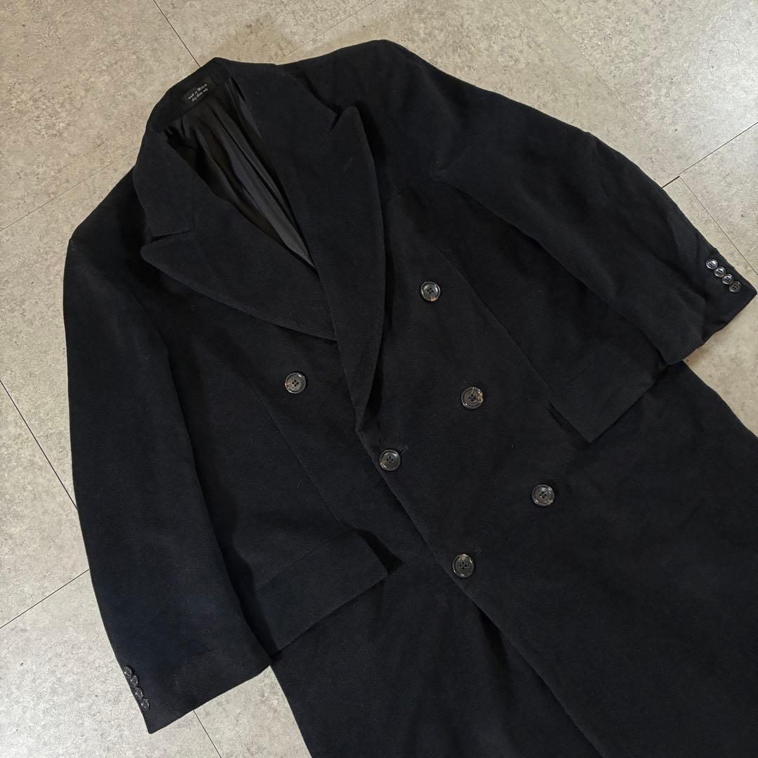 90s CHAPS Ralph laurenウールカシミアチェスターコート黒