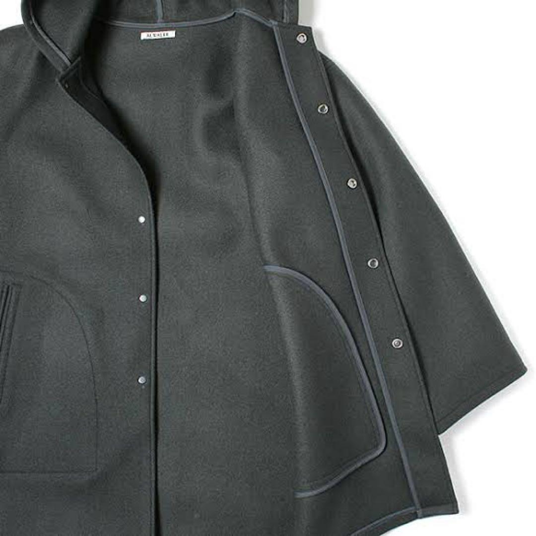 ジャケット・アウター AURALEE HEAVY MELTON HOODED COAT size4