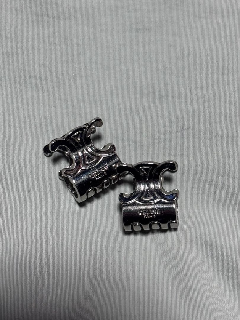 CELINE ミニヘアクリップ シルバー