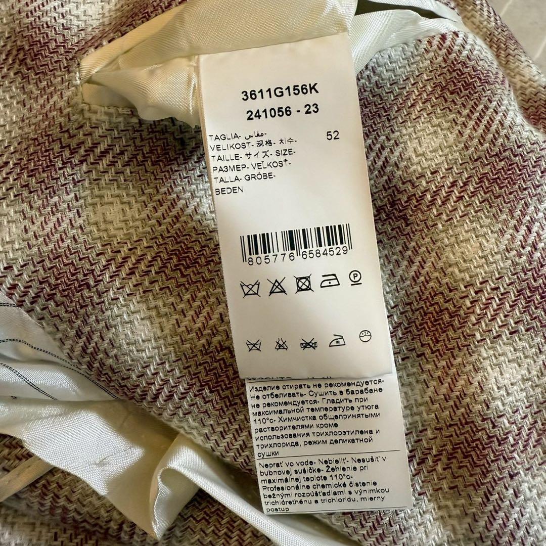 未使用タグ付き PAOLONI リネンコットン チェック 52