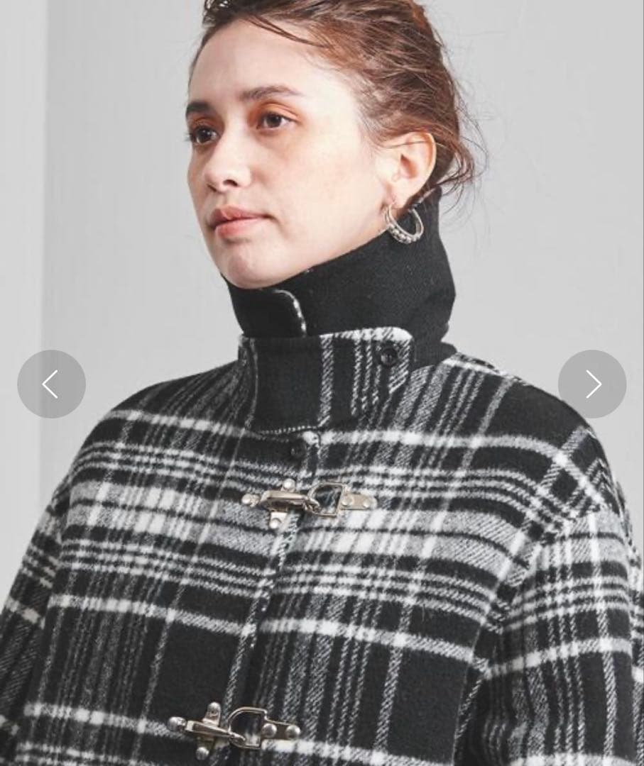 日本製【UNITED ARROWS】ウールナイロン2ポケットハーフコート　38