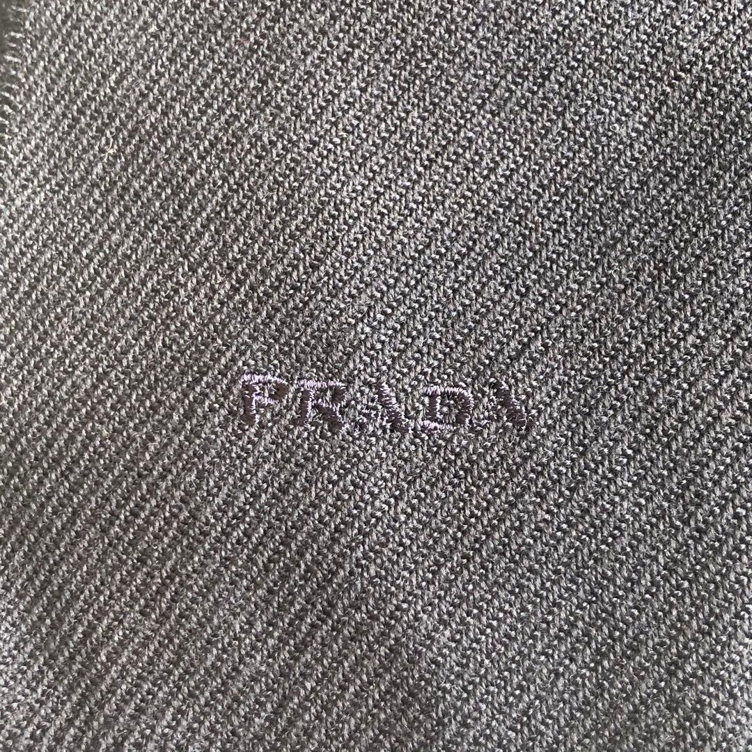 PRADA ネイビー ストール　マフラー　3N2502
