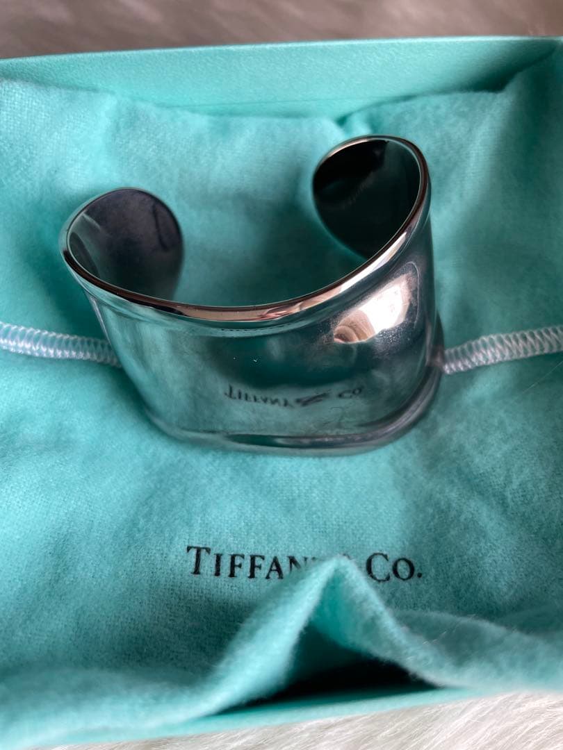 ティファニーTiffany & Co. ボーンカフ　ルテニウム左手用Sほぼ未使用